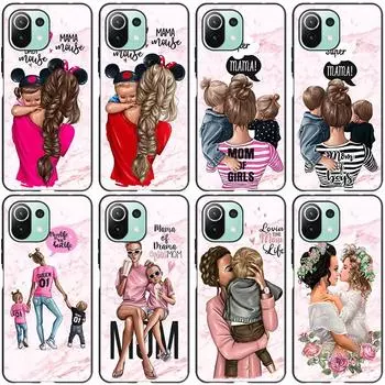 Мраморный чехол для ребенка, мамы, девочки и мальчика для Xiaomi Mi 11 Lite NE 11i 10T 11T Pro A2 A3 Lite POCO F3 M3 M4 C31 X3 Pro NFC GT, черный чехол Xiaomi Mi A2 Lite