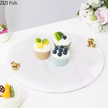 Мраморный поднос Настольный декоративный поднос Творческий Разное Косметика Ювелирные изделия Хранение Лоток Современный Дом Кухня Хранение Инструмент