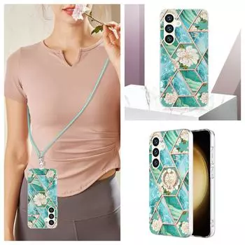 Мраморный ремешок со съемной пряжкой из синего цветка или кольцо против падения или гладкий чехол для Samsung iPhone Xiaomi Redmi Oppo Nokia Moto... Motorola Edge 20 Pro