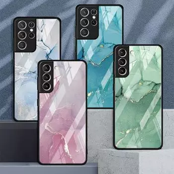 Мраморный узор 3 стеклянный чехол для Samsung Galaxy S22 S20 FE S21 Plus чехол для телефона S10 5G S9 Note 20 Ultra 10 Lite Shell Samsung S21 5G