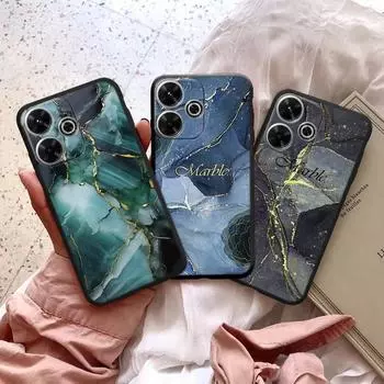 Мраморный узорчатый мягкий силиконовый чехол для Samsung A55 A35 M35 S24 Ultra Xiaomi Redmi Note 13 Poco C65 iPhone 15 камера противоударный защитный бампер чехол Samsung Galaxy S20