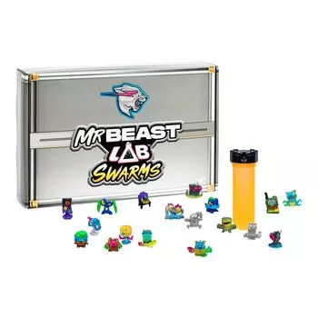 MrBeast Lab Swarms Series Atomic Series Эксклюзивный кэш-кейс оптом Добавьте встряхните тест и откройте 2 из тематических коллекционных микрофибры MrBeast Swarm Collector