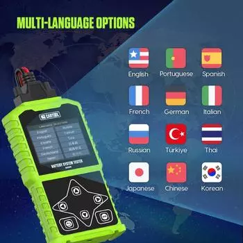 MRCARTOOL B200 12 В/24 В Тестер автомобильного аккумулятора Тест на проворачивание коленчатого вала Тест максимальной нагрузки Автомобильный анализатор Инструмент для зарядки автомобиля CHINA