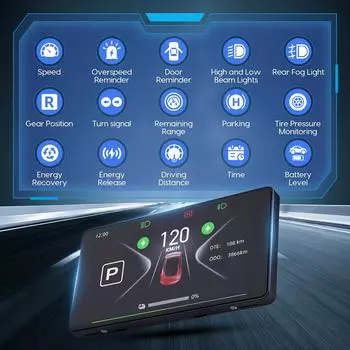 MRCARTOOL M98 Модель Head Up Display HUD Dashboard Cluster Instrument Wireless HD LCD Speedometer Автомобильные аксессуары для Tesla CHINA