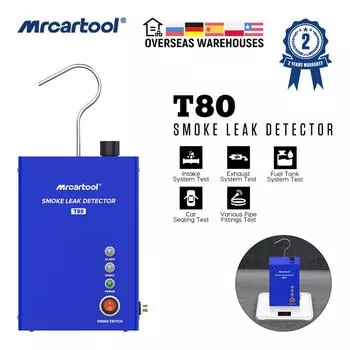 MRCARTOOL T80 Автомобильный детектор дыма Встроенный воздушный насос Тестер вакуума топливной системы Детектор утечек дыма автомобиля CHINA