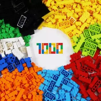 MRG Blocks 1000 Pieces LEGO Classic Совместимые детали Игрушка Обучающий Дополнительный Блок Игра Многофункциональный Детский Цвет 1000 (Стандартные детали)