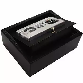 MRG Электронная цифровая клавиатура, открывающийся сверху сейф, маленький открывающийся сверху сейф для отеля, электронный сейф для магазинов, 2 аварийных ключа, японский чёрный