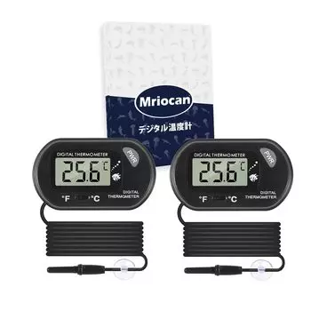 Mriocan цифровой термометр для аквариумной воды термометр с присоской переключение маленький [набор 2] -50 70 /°F аквариум/холодильник/рептилия
