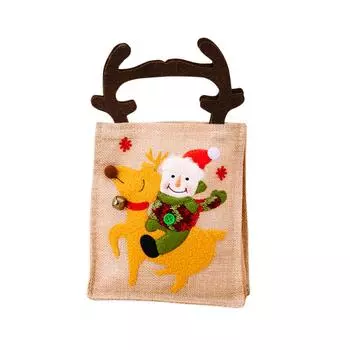 MRMIBAG Weihnachts-Tragetaschen, Cartoon-Streifen, Geschenkverpackung, festliche A