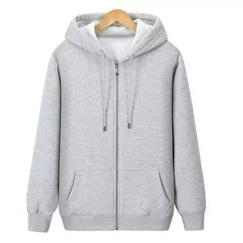 Mrn Зимне-осеннее пальто с капюшоном и длинным рукавом Толстый теплый кардиган на молнии Мягкие карманы на шнурке Карманы с эластичными манжетами Повседневная мужская свободная куртка 3XL синий