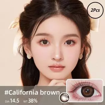Mrs.H 2 шт. контактные линзы Oftlens коричневые фиолетовые линзы с водным раствором Power0-800 Калифорния California-brown