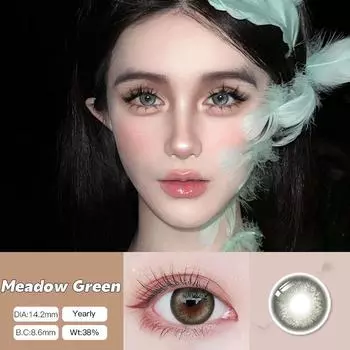 Mrs.H Контактные линзы полный комплект 14,5 мм линзы сине-зеленые контактные линзы с силой 0-800 2 шт в год Glacier