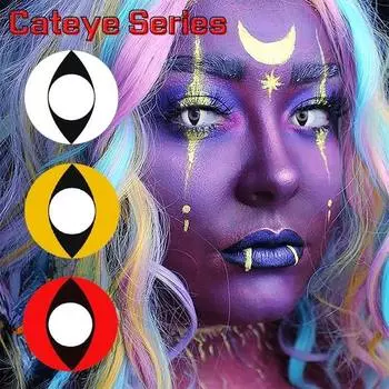 Mrs.H Линзы для косплея murah cantik pelbagai warna Хэллоуин аниме цветные контактные линзы