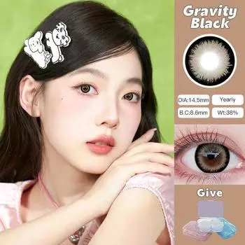 Mrs.H Новое поступление, пара черных линз 14,5 мм, оптическая сила 0-800, годовой бесплатный подарочный футляр Haze