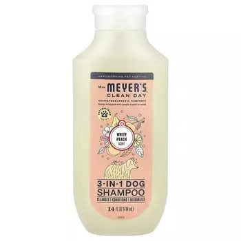 Mrs. Meyers Clean Day, 3-In-1 Dog Shampoo, White Peach, 414 Ml (14 Fl Oz)