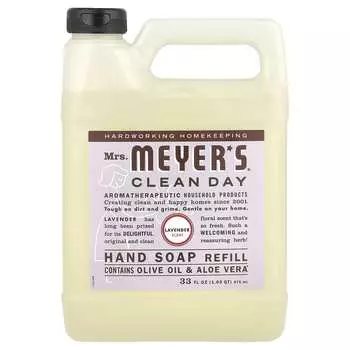 Mrs. Meyers Clean Day, Liquid Hand Soap Refill, Lavender Scent, 33 fl oz (975 ml)