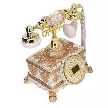 MS011A Ретро стационарный телефон Старомодный телефон Европейский стиль FSK DTMF Настольный стационарный телефон US Plug