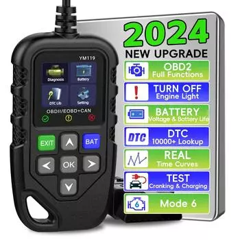 MS309 Pro OBD2 сканер с функцией считывания кодов Check Engine, тестером аккумулятора, функцией очистки кодов неисправностей, диагностическим инструментом OBDII сканера для автомобиля оранжевый