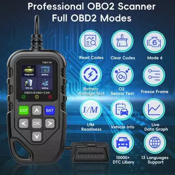 MS309 Pro OBD2 сканер считыватель кодов неисправностей двигателя автомобиля CAN диагностический сканер автоматический индикатор проверки двигателя диагностический сканер автомобиля оранжевый