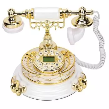 MS811 Классический европейский стационарный телефон Цифровой винтажный телефон с электронным календарем для US Plug