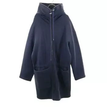 MSGM made in Italy coat 44 Navy Fleece lining Hood Men s Used