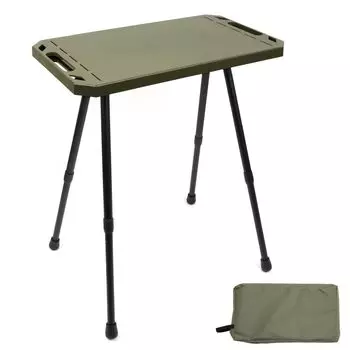 Msnaile Side Table Camping Table Компактный складной стол с регулируемой высотой для отдыха на открытом воздухе Верхняя пластина из АБС-смолы Ножки из алюминиевого сплава Легкая сумка для хранения