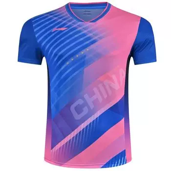 [MSR19] Ежемесячная кампания по настольному теннису. Цена на униформу. Матч за чемпионат мира по китайскому национальному футболу. Спортивная форма. (Синий Розовый, М)