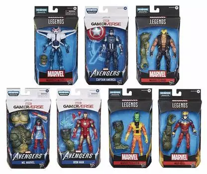 Мстители Marvel Legends Wave 1 7 предметов Набор Marvel s (Мерзость BAF) зелёный