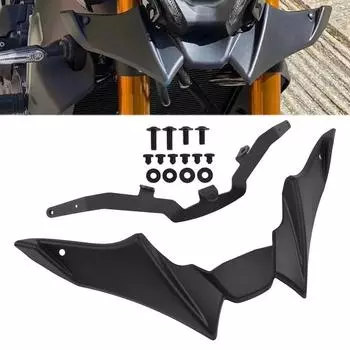MT-09 Beak Nose Cone Sport Downforce Naked Frontal Spoilers Winglet Aerodynamic Wing Deflector Kit для YAMAHA MT09 MT 09 SP чёрный