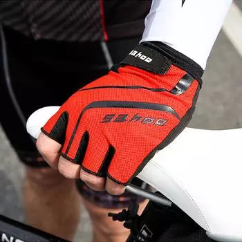 MTB спортивные велосипедные велосипедные перчатки с половиной пальца, противоскользящие велосипедные перчатки с короткими пальцами, перчатки для тяжелой атлетики XL чёрный