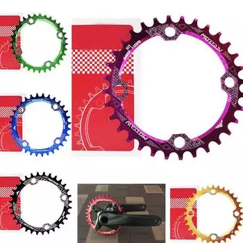 MTB велосипед легкая передняя звезда шатуны узкая широкая 104BCD велосипед круглая/овальная 32/34/36/38T Oval-32T чёрный