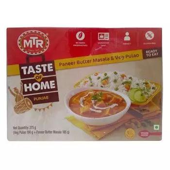 MTR Minute Meals Paneer Butter Masala and Veg. Пулао Комбо, 375г
