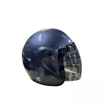 Mts D09 Grey — полуоткрытый мотоциклетный шлем с черным козырьком