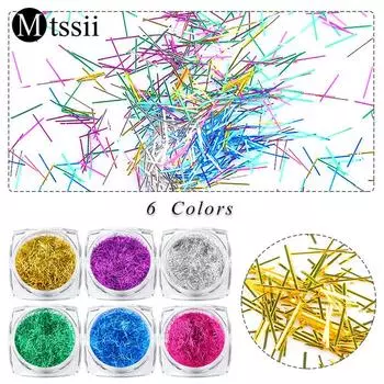 Mtssii 1 г красочные блестящие лазерные полосы нерегулярные пайетки блестки хлопья пыли дизайн ногтей маникюр декор S01