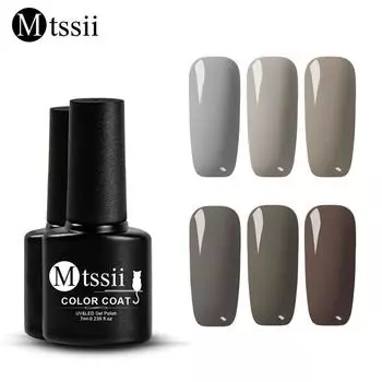 Mtssii 7 мл 6 бутылок УФ-светодиодный гель-лак длительный срок службы отмачиваемый лак DIY инструменты для украшения ногтей