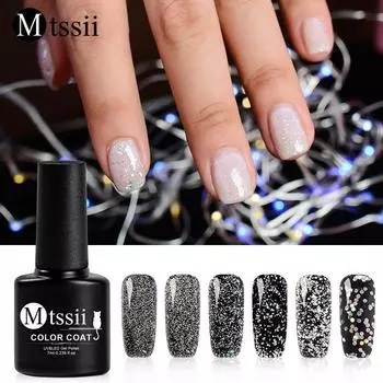 Mtssii 7 мл УФ-светодиодный блестящий гель-лак для ногтей украшения DIY маникюрные инструменты 6