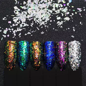 Mtssii Laser Хамелеон блестящие блестки 1 г прозрачные нерегулярные пайетки хлопья наклейки для дизайна ногтей