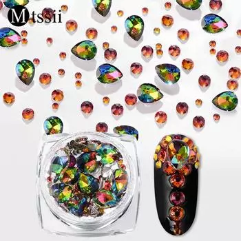 Mtssii смешанный размер украшения для ногтей со стразами для УФ-геля DIY маникюрные аксессуары инструменты