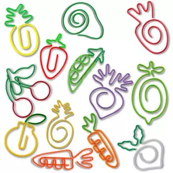 МУАА! Зажим с драгоценными камнями Зажим с драгоценными камнями Работа Веселая Милая Цветная Мотивация Фрукты Овощи Виниловое Покрытие Мотивация Увеличение Набор из 30