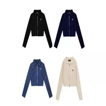 Muahmuah Slim Fit вязаный кардиган на молнии, 4 цвета Free Size чёрный