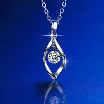 Муассанит умный женский кулон Ins Design вращающееся ожерелье с каплями воды изысканные ювелирные изделия