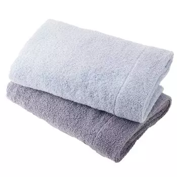 Muco First Bath Towel Made in Japan Senshu Towel Thick Cotton Set of 2 Blue Assorted 100%