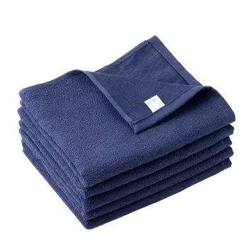 Muco Towel антибактериальное и дезодорирующее полотенце для лица для коммерческого использования, быстрое изготовление в наборе из 5 одинаковых темно-синих эстетических цветов, использование, сушка, Япония, цвета, тёмно-синий