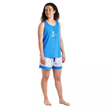 MUEH0202 женская пижама на бретелях L синий