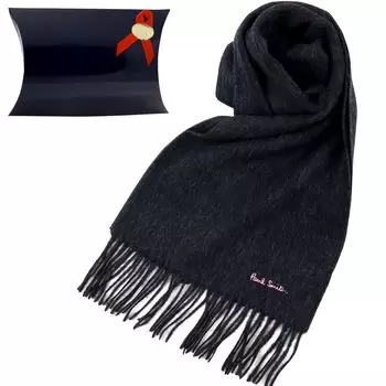 Muffler Plain Unisex Logo Thin Brand Wrapping M1A 933D A S04 Christmas No Name [Paul Smith] Men s Women s 74/Charcoal