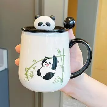 Mug Gift Box New Style Women s Panda Cup Souvenir Ceramic Water Cup Coffee Cup 301-400ml