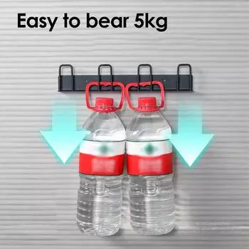 Mug Holder Wall Mounted Coffee Cups Holder No Punching Mug Hooks with 4 Cup Holders Heavy-Duty Coffee Cup Hangers Mug Rack New чёрный