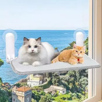 MuGaoDee Cat Cat Window Cat Window Сильная присоска Грузоподъемность Cat Большое окно Окно Cat Cat Для всех кошек Японское руководство по эксплуатации в комплекте серый