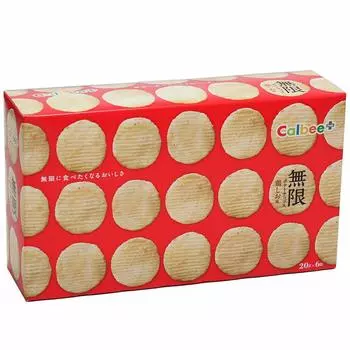 Mugen Potato Chips Chicken Shio Flavor 120g x 6 Calbee Plus Calb ee Snack Souvenir (20g bags) (1 piece)