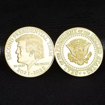 Mugshot Золотая пробная монета Штампованная коллекционная памятная монета Двусторонняя изящная сувенирная монета золотистый